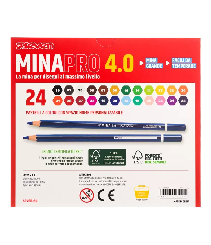 Minapro 4.0 | Seven 24 Pastelli A Colori ® Minapro 4.0