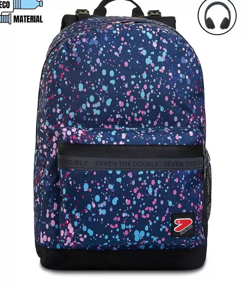 Zaini Reversibili | Seven Zaino ® Reversibile Con Cuffie - The Double Color Spots